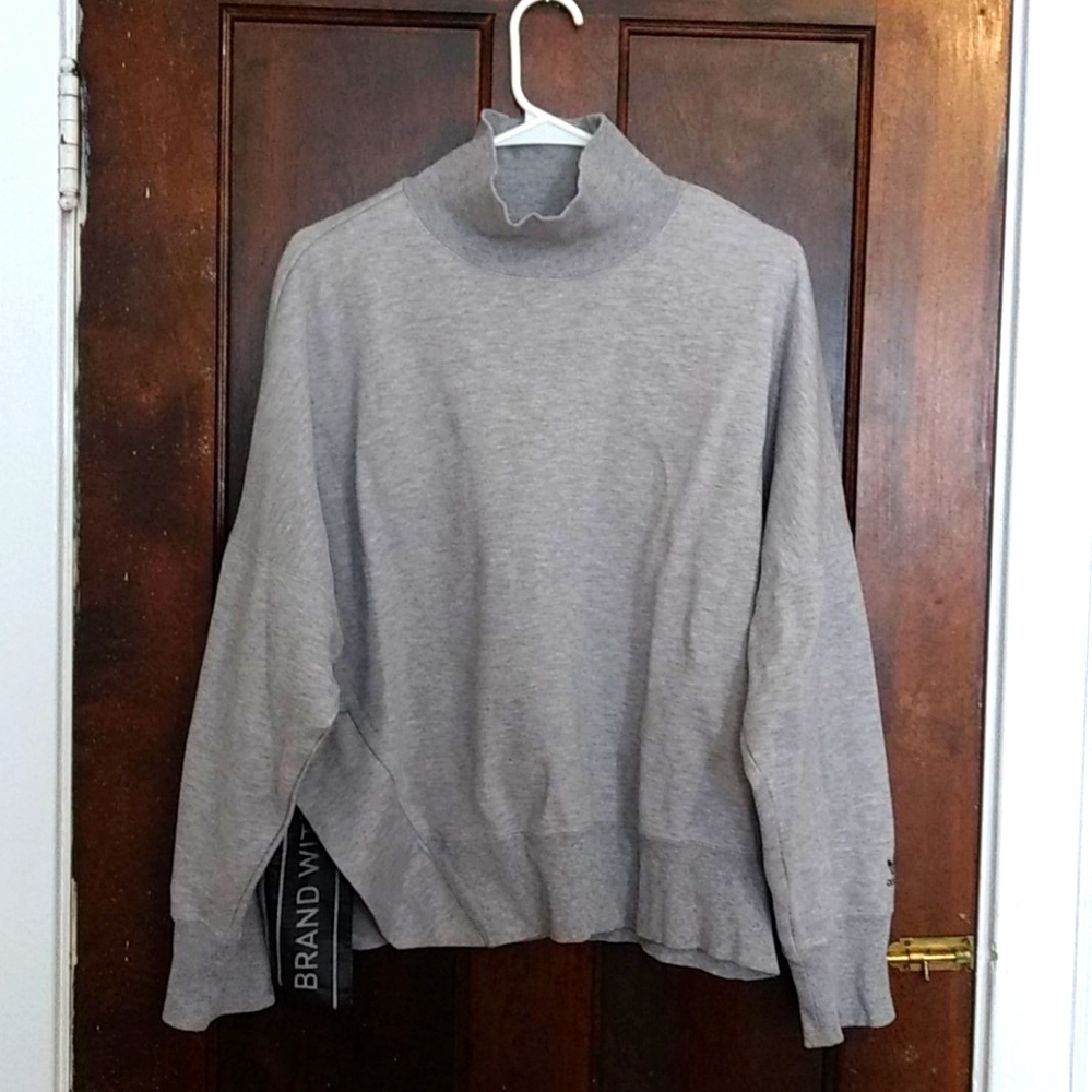 Gray adidas originals funnel neck sweatshirt